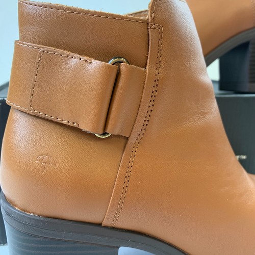 Naturalizer Womens Veeda Heel Ankle Boots Cider Waterproof Leather Shoes Sz 6.5M - Picture 9 of 13