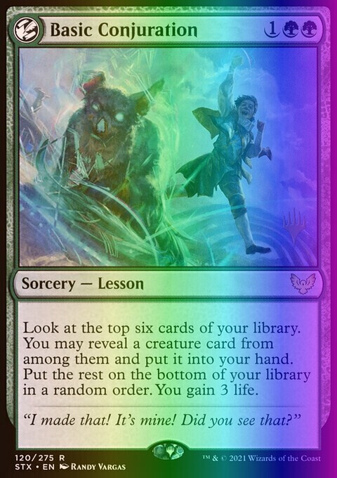 MTG Basic Conjuration (120p/180) Strixhaven School of Mages Promos NM FOIL