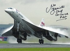 MIKE BANNISTER SIGNED 8x10 CONCORDE PHOTO 3  UACC & AFTAL RD AUTOGRAPH