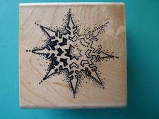 Snowflake - Snow Star Points STAMPENDOUS Rubber Stamp