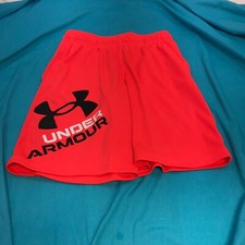 Under Armour Youth Orange Athletic Shorts Size Loose YSM Youth Small NWOT