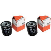 2X Mahle / Knecht ÖLfilter OC 981 Oil Filter