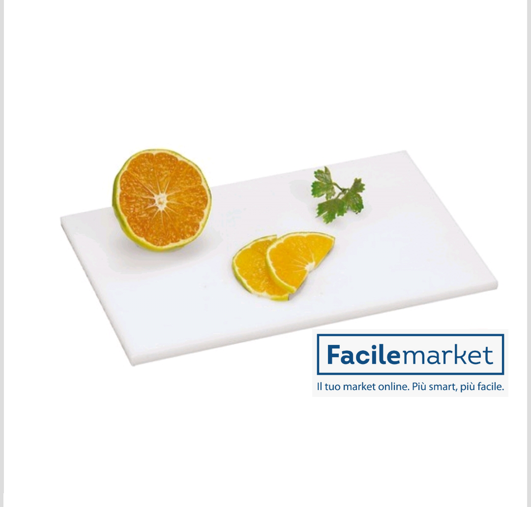 Tagliere Professionale in Polietilene Colore Bianco 40x30x1 cm  cm Made In italy