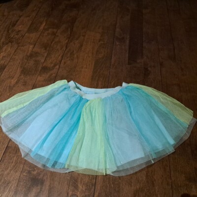 Children Place green blue turquoise layered sparkle tutu baby new