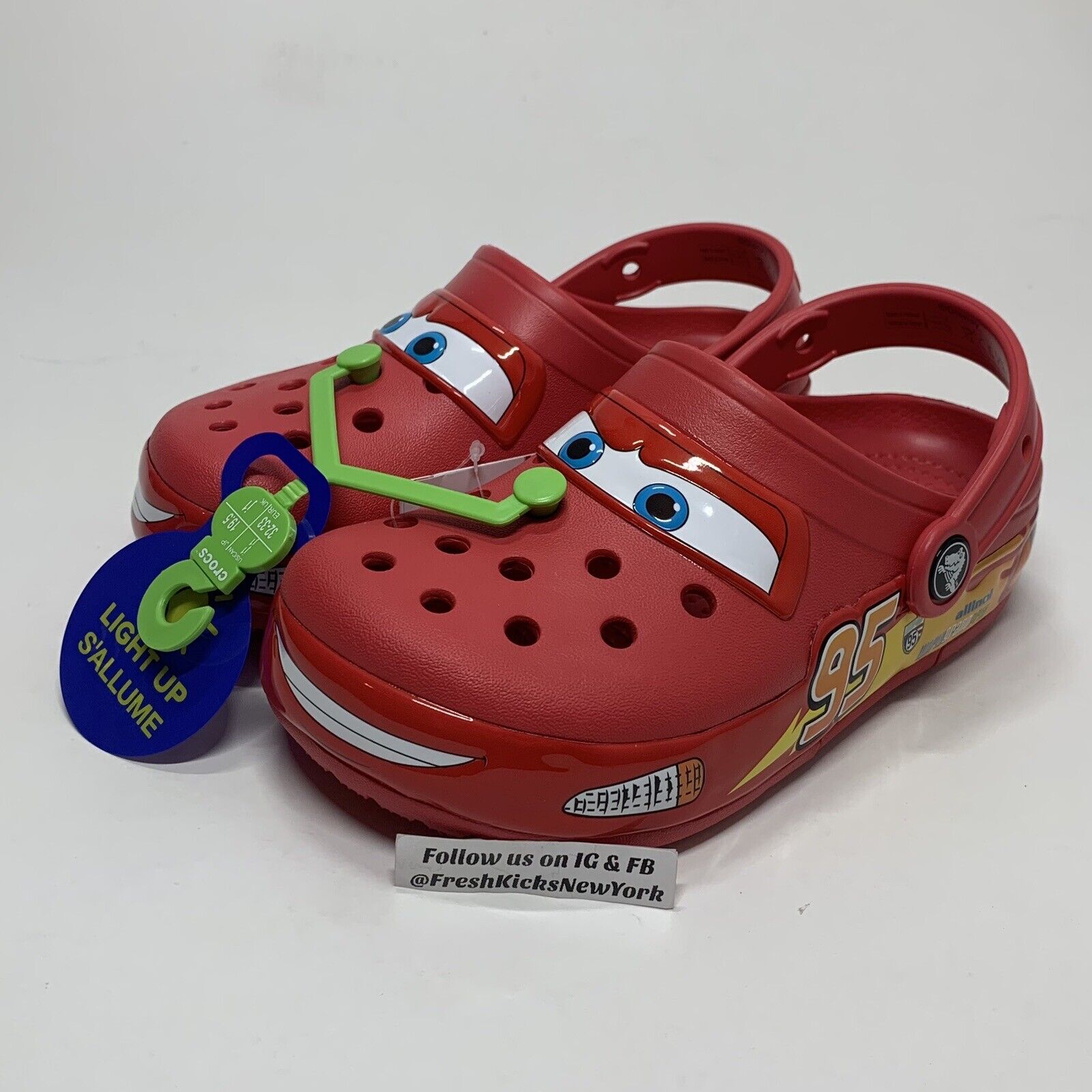 Lighting McQueen Crocs Kids Size J1/1Y Pre School 209381-610 Disney ...