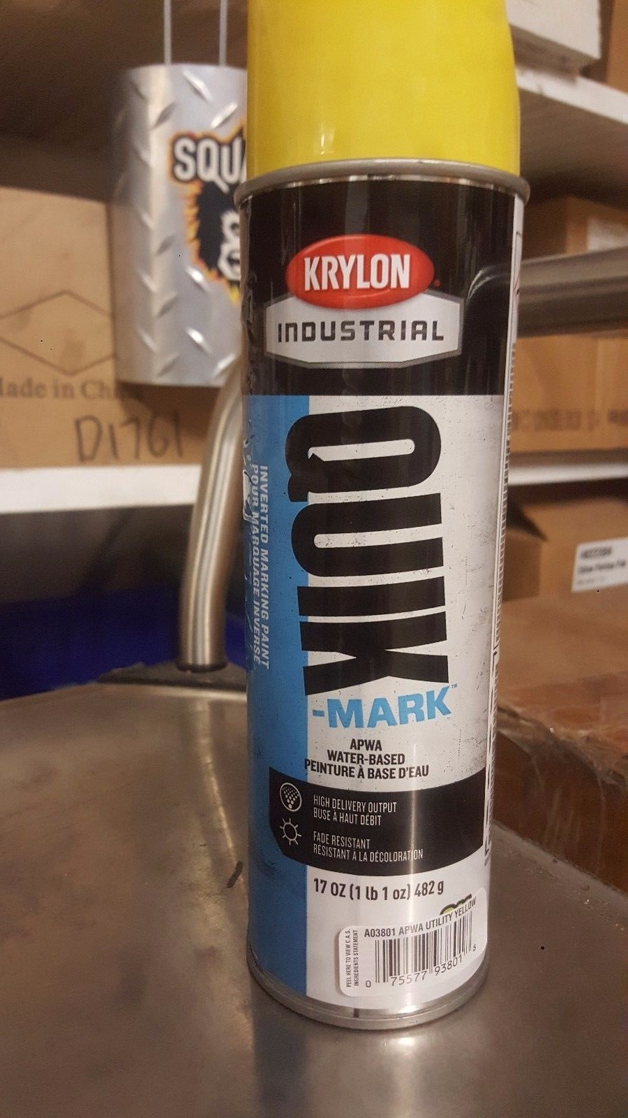 1x Krylon aerosol Industrial striping QuikMark YELLOW 17oz spray paint