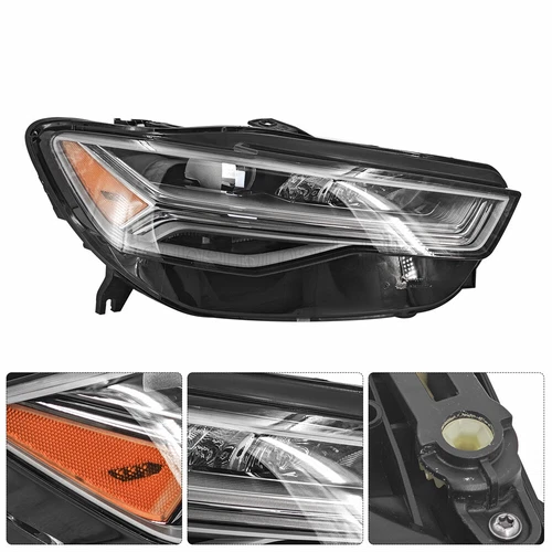 LED Headlamps (w/ DRLs) Pair Set For 2016-2018 Audi A6 S6 On Both Sides W/o Bulb - Picture 3 of 12