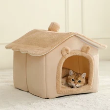Foldable Pet House Removable Washable Cat House Puppy Cave Sofa Pet Bed House fo