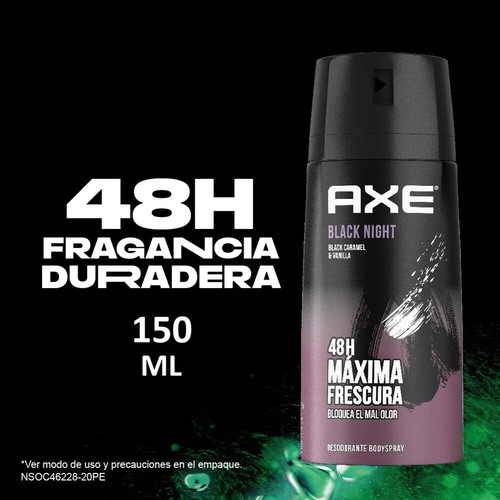 AXE Black Night 48-Hour Fresh Deodorant Body Spray Fragrance for Men 150ml 6Pack - Picture 3 of 4