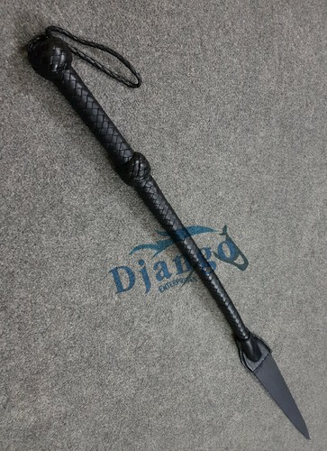 Top Grain Leather Braided Riding Crop Devil Whip Dragon Tail Flogger Bullwhip - Picture 7 of 19