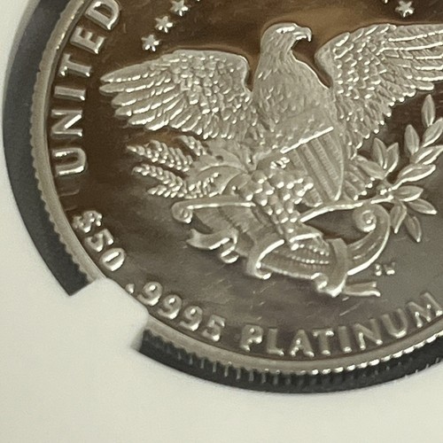 2005 W Eagle P$50 PF 70 Ultra Cameo 1/2 oz .9995 Platinum Hand Signed Moy NGC - Picture 9 of 11
