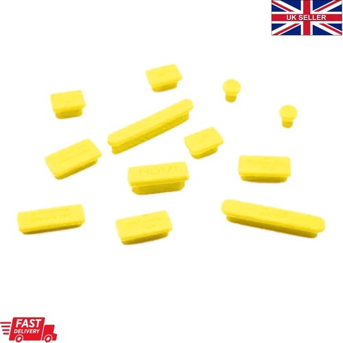 12 Pezzi Protettivo Porte USB Antipolvere Spina Silicone Cover Stopper per Laptop e PC - Foto 8 di 14