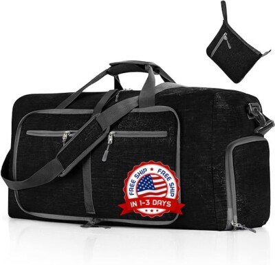 Bolsa De Lona De Viaje Plegable Equipaje Impermeable Deportes Gimnasio Tote NEW