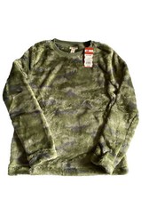 Cat Jack Fleece Sweatshirt Camo Pullover Size XL 14. So soft inside and out