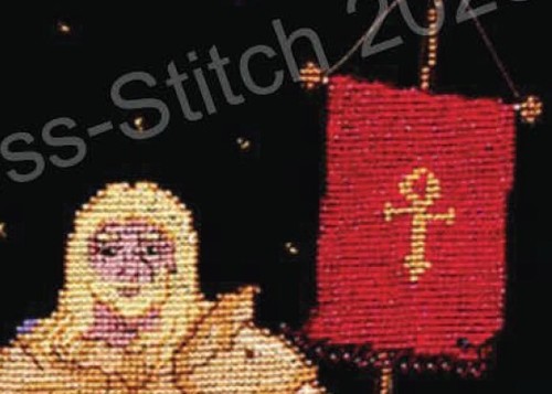 Friendly Paladin medieval knight armour counted cross-stitch chart Bard Design - Picture 3 of 3