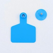 Blue Cattle Livestock TPU Ear Tags Set 75mm x 60mm Identification Label