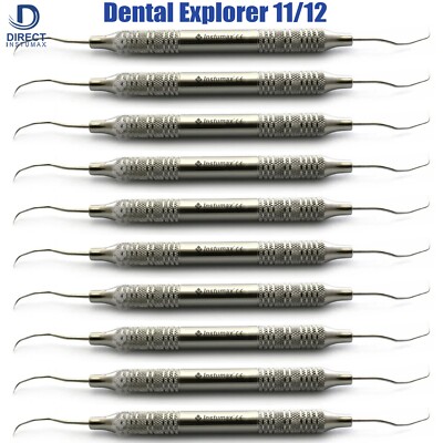 Periodontal Explorer 11/12 Set Of 10 Dental Sickle Diagnostic Double Ended Probe