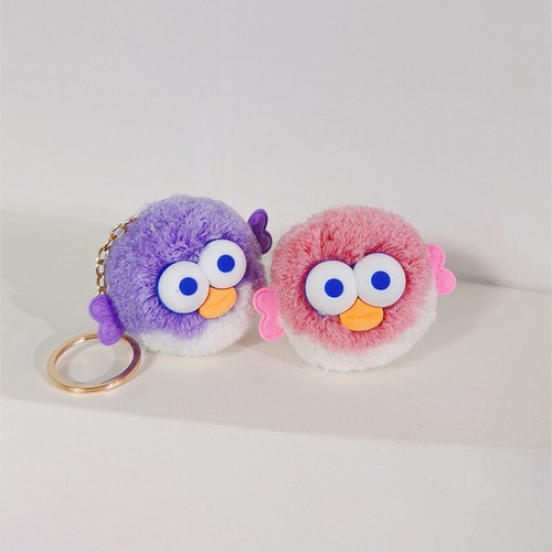 1Pc New Cute Plush Big vente Eyed Bird Keychain Pendant Fluffy Key Chains Trinkets *