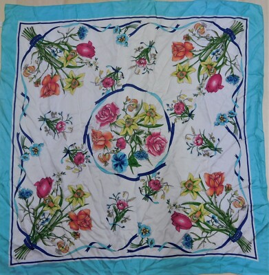 FOULARD 100% Reine Seide Vintage Damen Monteil Paris (1816) 76m x 78cm