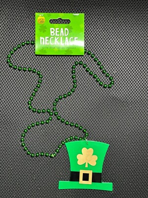 Perlenkette ST PATRICKS DAY Kobold Hut irisch ausgefallen Party Accessoire