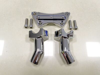 4.5'' Chrome Pullback Handlebar Risers Top Clamp Kit For Harley Super Tour Glide