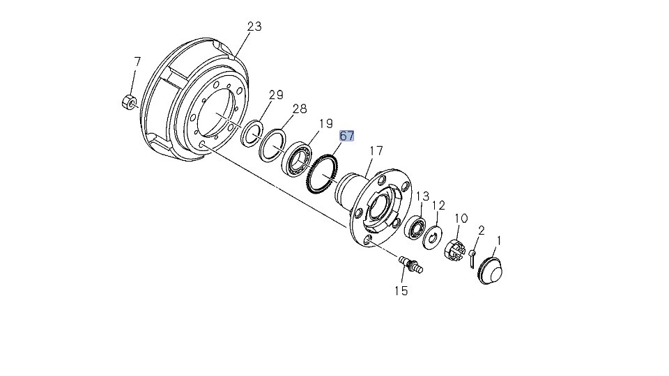 ハーロイズ ISUZU NQR Front Hub ABS Rotor of the front hub | 8972344580