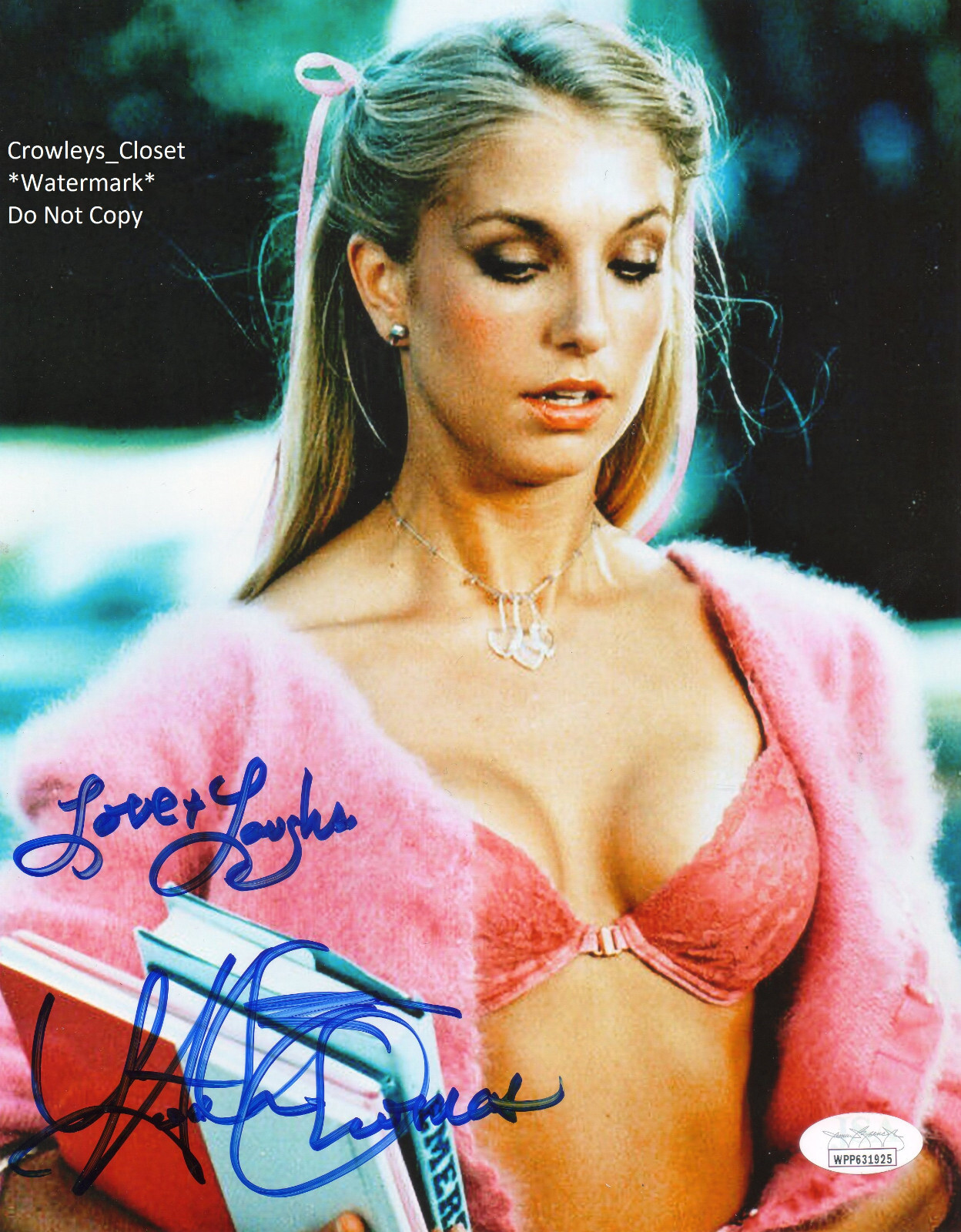 RARE Heather Thomas SIGNED 8x10 SEXY PHOTO ZAPPED! JSA WITNESSED COA