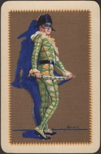 Tarjetas de Juego Tarjeta Única Antigua Vintage Art Deco * ARLEQUÍN * Artista Hombre BARRIBAL