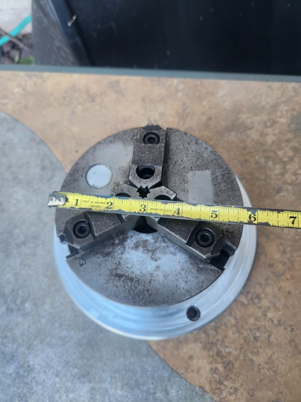 Vintage Lathe Chuck 3 Jaw Self Centering Number Back Plate D3582 Made In Japan.