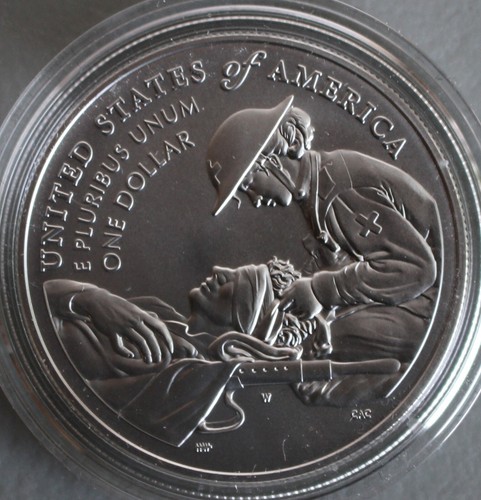 2022 National Purple Heart Hall of Honor BU Silver $1 Dollar Coin Box + COA - Picture 5 of 7