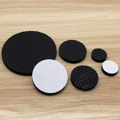 Black Foam Rubber Furniture Pads Self Adhesive Sticky Feet Back Floor Protector - Picture 3 of 42