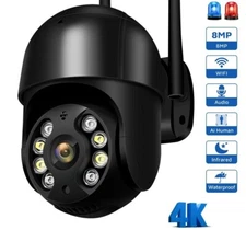 4K 8MP Ultra HD WiFi Surveillance Camera 1080P UHD Audio IP PTZ Security Camera