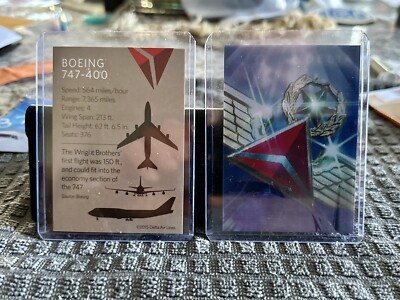 Delta Airlines Trading Card 747-400 Rare #33 One Year Only 2015 | eBay