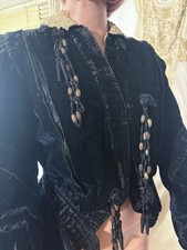 Antique Victorian (c. 1880s) Black Velvet Jacket