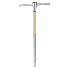Sliding T-Handle Hex Key Wrench 6mm 3-Way Free Sliding Handle, Yellow Silver