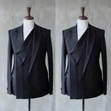Black Men's Suit Casual Formal Business Wedding Groom Tuxedo Coat Pant Tailored