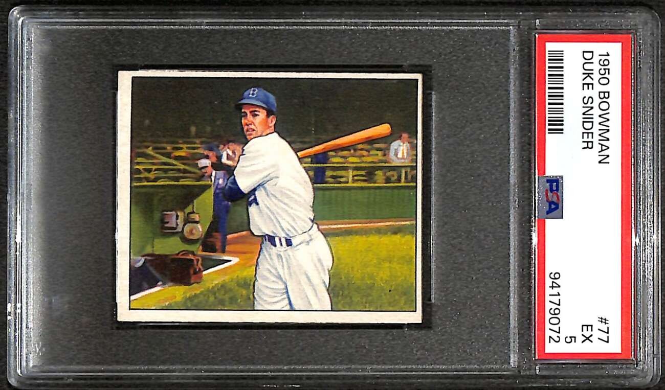 1950 Bowman #77 Duke Snider HOF  PSA 5 EX C10927