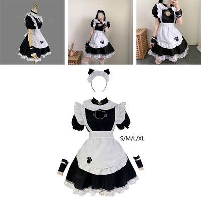 Frauen Maid Cosplay Kostüme Japanische Anime Rollenspiel Schürze Nette
