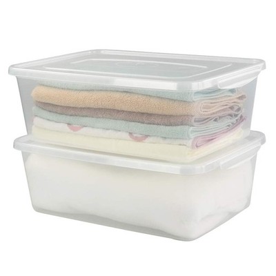 Anbers 16 Quart Clear Latching Storage Containers Lid Plastic Storage 2 Packs