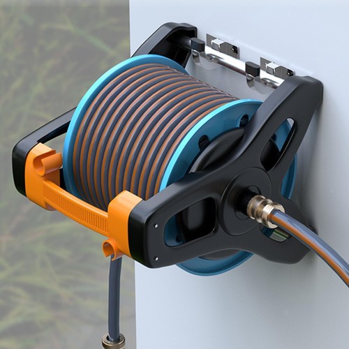 Garden Hose Reel Wall Mounted Hangers Easy Installation Multifunctional Brackets - Picture 6 of 7