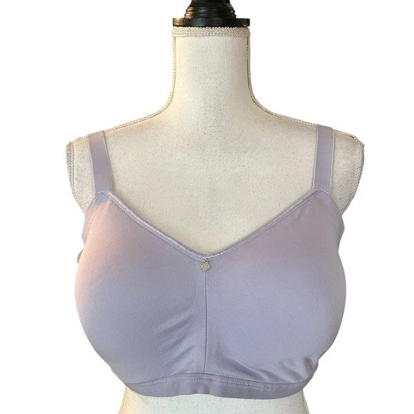 Breezies Lilac Purple Seamless Comfort Side Smoothing Lounge Bra Plus Sz 2X - Image 2 of 4