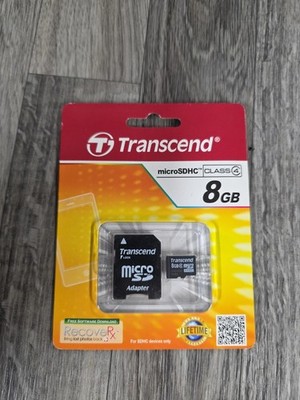 Transcend 8GB microSD SDHC Class 4 Memory Card with Adapter