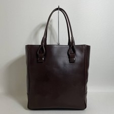 84B142 Excellent Condition Bottega Veneta Tote Bag Leather Dark Brown