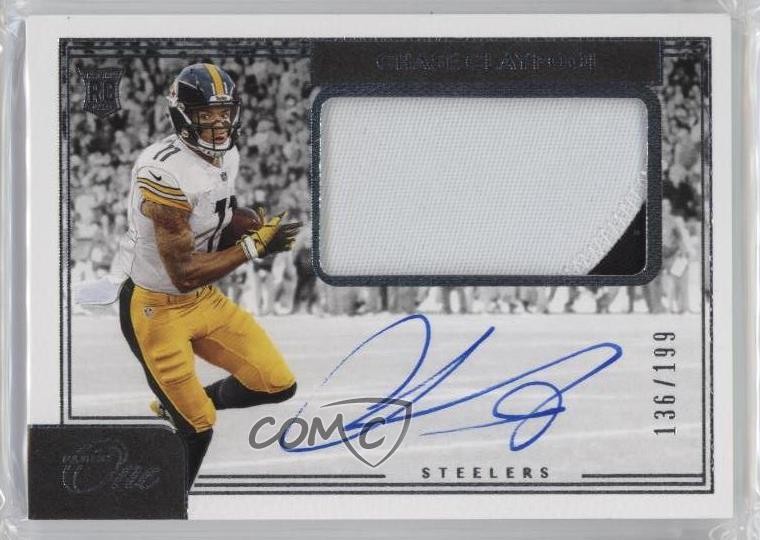 2020 Panini One Rookie Patch Auto 136/199 Chase Claypool #20 Patch Auto v9t