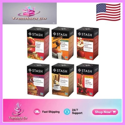 Fall for Autumn: 6 Flavor Tea Sampler with 120  Bags for Satisfying Sips