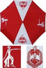 Delta Sigma Theta Vented Auto Open Compact Golf Umbrella Red/White 