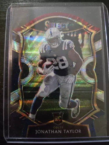 2020 Select Jonathan Taylor RC Prizm Rookie Red White Blue Die Cut #53 Colts RWB