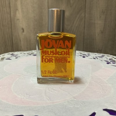 Vintage JOVAN MUSK OIL For Men Aftershave Cologne 1/2 FL OZ Old Stock 1974 NEW