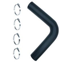 Gasoline Fuel Filler Neck Hose with 4 Clamps 15 7/8" Long 1 1/2" ID 90 degree