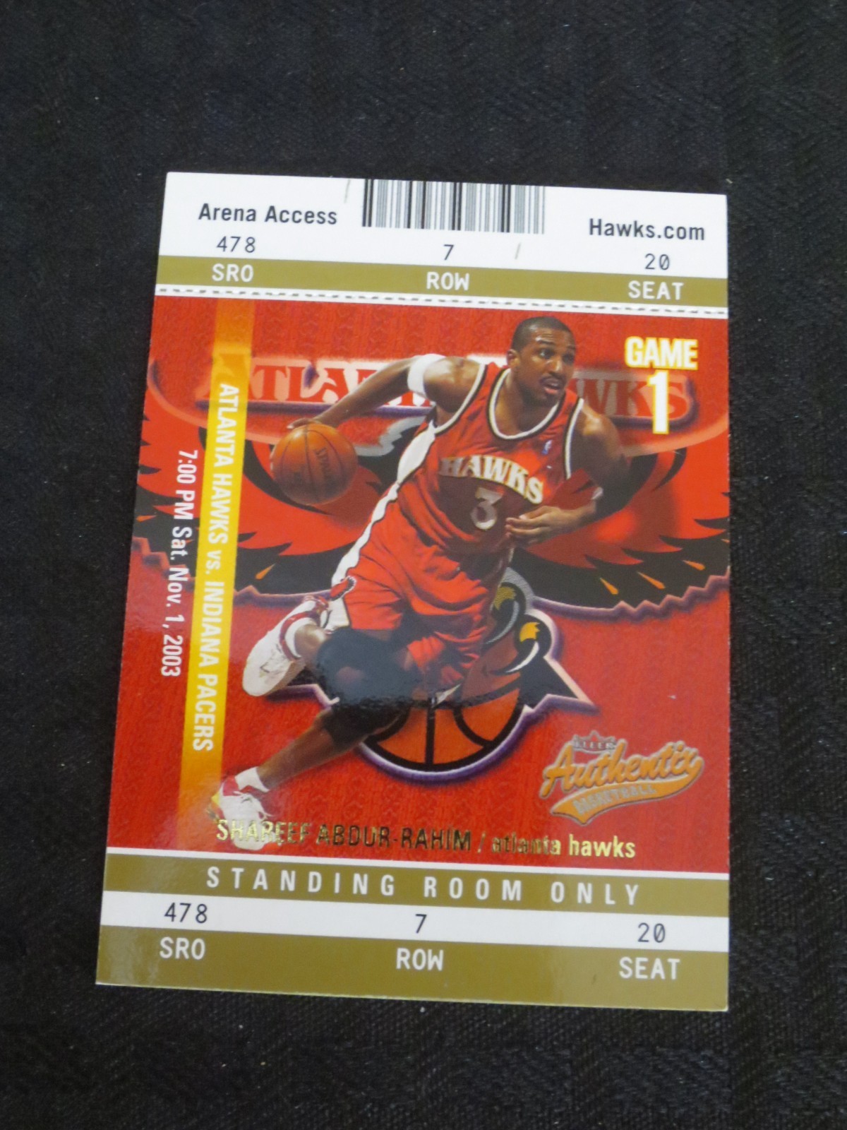 2003 Fleer Authentix #18 Shareef Abdur Rahim 11/25 Standing Room 
